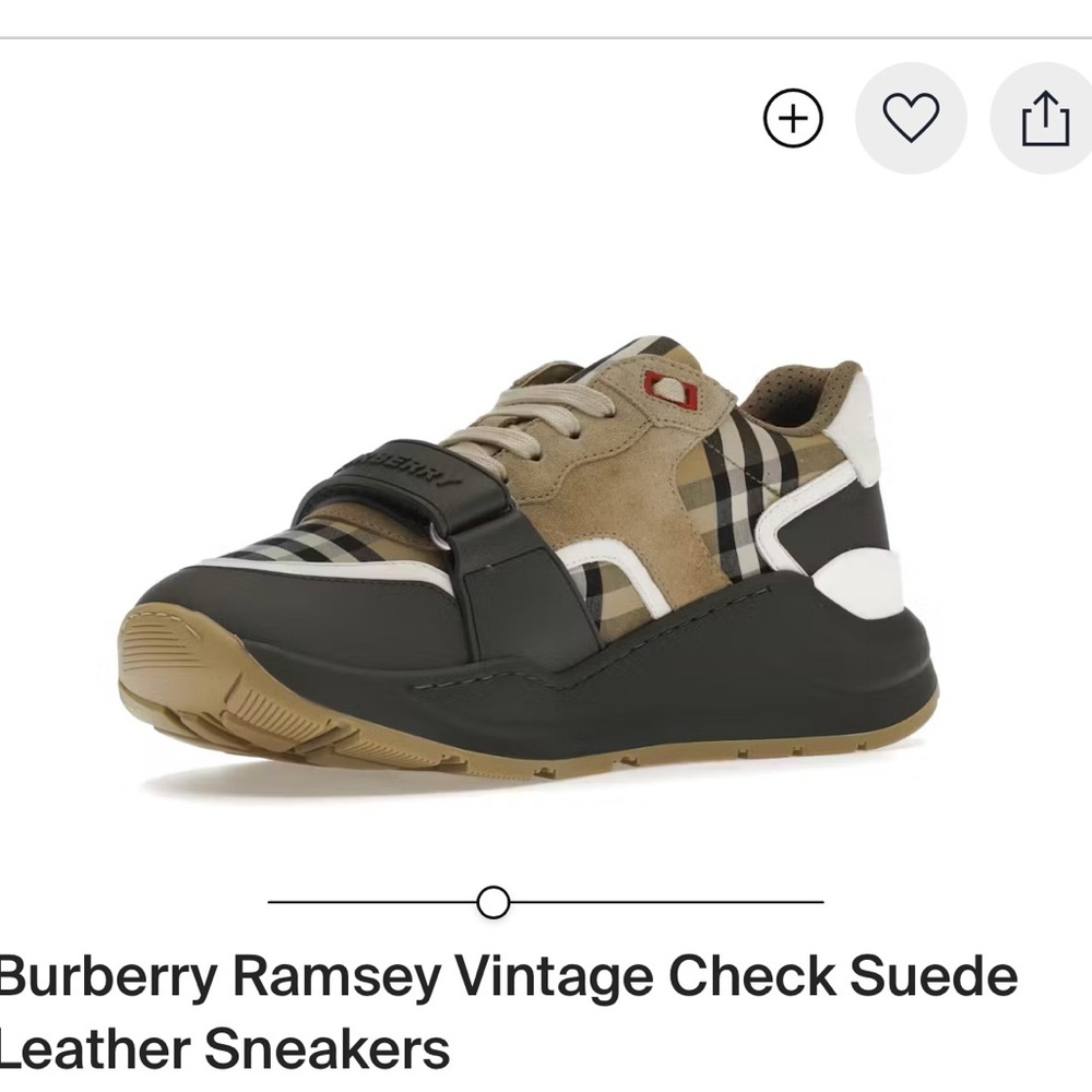 Burberry Kids Vintage Check Sneakers - Black and Tan